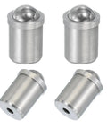 Top Shelf Industrial Grade 304 Stainless Steel Ball Point Spring Plungers 12Mm X 16Mm Heavy Duty Ball Lock Pins in silver finish, 4 pack.