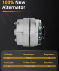 Side view of a Swap Ready High Output 105 Amp 12V One Wire Self Exciting Alternator For GM Cars And Vans 10SI Style Replacement