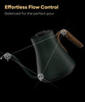 Gooseneck Electric Kettle With 1 Degree Temperature Control 1500W Fast Heating Pour Over Coffee And Tea Kettle in green