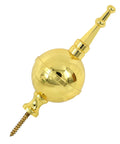 Polished Brass Ball and Spire Finial for Grandfather and Grandmother Longcase Clocks Replacement Topper with screw attachment