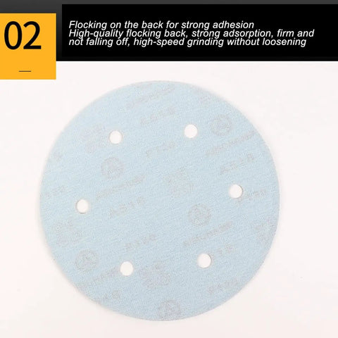 Heavy Duty 225mm Hook And Loop Sanding Discs Pack Of 100 Pieces For Drywall Sander With Six Holes Premium Alumina Grit Pads for drywall sanding.