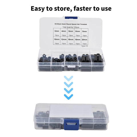 Durable Nylon Round Spacers And Black ABS Washers Assortment Kit For Electrical Screws Switch Receptacle Lightweight Insulation Prevents Deformation And Short Circuits Ideal For Home DIY And Pro Electrical Projects, 100pcs box