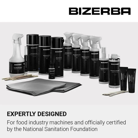 Pro Grade Food Grade Machine Oil For Meat Slicers And Food Industry Equipment, High And Low Temperature Safe Lubricant For Bearings, Joints And Conveyor Chains, Keeps Gear Moving Smoothly 30ml Care Product, BIZERBA product set
