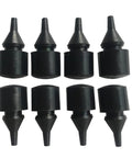 8-piece set of black rubber fuel-cap filler gas-door bumper stoppers for Chevrolet, GMC, Cadillac trucks and SUVs
