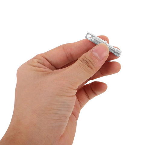 Upgrade Your Camping Gear With These 10pcs Aluminum Alloy Tent Pole End Caps. Heavy Duty Weatherproof Repair Kit Offers Reliable Protection And Versatile Compatibility For Any Outdoor Adventure Or Stormy Scenario You Face Today., silver aluminum tent pole end cap held in hand