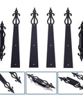Heavy Duty Garage Door Hardware Kit Featuring Decorative Steel Handles And Smooth Closing Hinges With Stable Damping For Frameless Or Framed Cabinets solid black steel handles and decorative hinges.