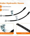 Chevy Malibu Front Right And Left Brake Hydraulic Hose Set Fits 2004 2012 with steel core and rubber coating.
