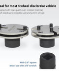 Slick 3/8 Inch Drive 2 And 3 Pin Brake Caliper Piston Rewind Tool Rotates Pistons Back 20 To 35 Mm showing two brake caliper tools with 3/8 square drive.