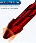Larouoba 10pc red special crooked-head eccentric drill bit set