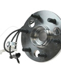 Premium 17 Piece Steering And Suspension Overhaul Kit Dropping In Easy On Your 4WD Chevy Tahoe featuring a wheel hub with integrated sensors.