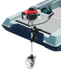4.0 HP 4 Stroke Outboard Motor For Boats, 53.2cc 3 Blade Propeller, Air Cooling System on a boat