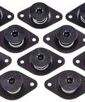 Quick Release Quarter Turn Fasteners Secure Panel Mounting 7/16 Inch Shank 3/4 Inch Hex Drive Flush Black Snap Locks set of ten.