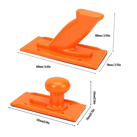 2 Pack ABS Push Block For Woodworking Non Slip Safety Grip For Table Saw Jointer Router Bandsaw Orange High Visibility Construction Durable Lightweight ABS
