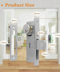 Storefront Mortise Door Lock Set With Beefy Double Cylinder Deadbolt Aluminum Construction shown with dimensions