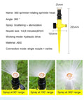 360 Degree Rotation Auto Irrigation Sprinkler System For Lawn And Garden Adjustable 90/180/360 Degree Sprays Water Saving Outdoor