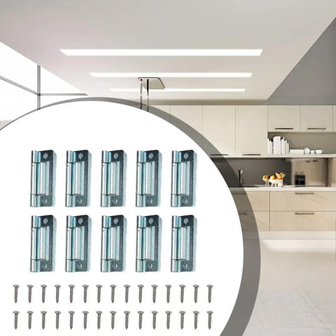 Steel Cranked Flush Door Hinges For Cupboards Louvre And Utility Doors Zinc Plated 50 X 23 Mm with screws, kitchen background