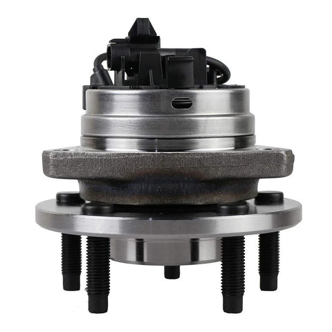 Front view of Front Wheel Hub Bearing Assembly With ABS For Chevy Malibu 2004-2012, Cobalt 2005-2010, HHR 2008-2010, Pontiac G6 2005-2010, Saturn Aura 2007-2009, Five Lug Replacement Hub For Your Ride, OEM Grade Auto Parts showing 5-lug pattern.