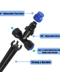 Adjustable 360 Degree Drip Irrigation Emitters For Quarter Inch Tubing Push To Fit Garden Drippers Sprayer with blue caps