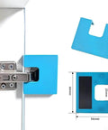 Door Hinge Jig Kit That Works Like A Charm For Precise Installations With Magnetic Alignment, Easy Fast Setup, shown in blue plastic.