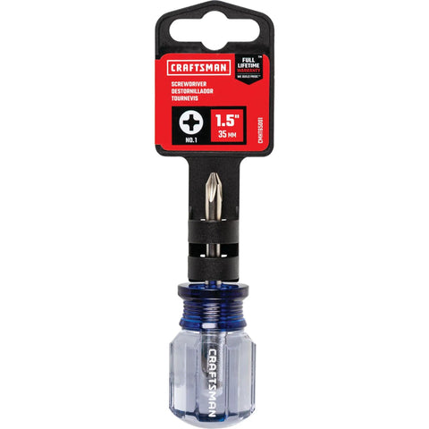 Go-To Phillips Screwdriver Size 2 1.5 Inch With Acetate Handle, Heat-Treated Alloy Steel, High Torque Design in retail packaging