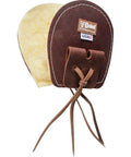 Ring Master Fleece 2 Leather And 100 Percent Sheepskin Leather Ties, durable brown horse tack gear with secure fit.