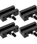Heavy Duty 4 Piece Quick Change Boring Tool, High Carbon Steel CNC Fixture showing four holders from top angle.
