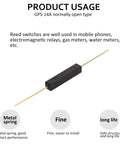 GPS-14A Reed Switch With 14mm Plastic Housing Anti Interference Magnetic Control Normally Open Switch shown in black plastic