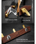 Straight Up Sturdy Five Hook Wall Coat Rack Designed For Hanging Daily Duds Hats Keys And Towels Helps You Keep Your Entryway And Bathroom Tidy With Easy Mounting Hardware Included, showing hooks and mounting features.