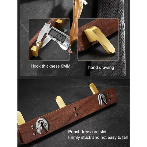 Straight Up Sturdy Five Hook Wall Coat Rack Designed For Hanging Daily Duds Hats Keys And Towels Helps You Keep Your Entryway And Bathroom Tidy With Easy Mounting Hardware Included, showing hooks and mounting features.