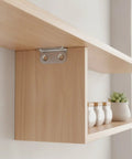 Beefy Stainless Steel Right Angle Shelf Bracket L Shape Support 16.5 X 7.4 Inch installed on wooden shelf for home upgrade