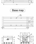 Technical diagram of Beefy Motorized Linear Guide Actuator Table With 200mm Travel And 8 Inch Stroke CNC Linear Rail