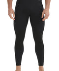Man wearing 3mm Neoprene Wetsuit Pants For Men Warm Flat Stitch Swim Pants For Surfing Kayaking Snorkeling Diving Canoeing Paddle Boarding And Other Water Sports Comfortable Fit Full Range Of Motion Snug Thermal Protection Keeps You Toasty.
