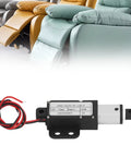 Compact 15mm Stroke Linear Actuator 12V 150N Thrust with aluminum alloy body shown in front of reclining chairs