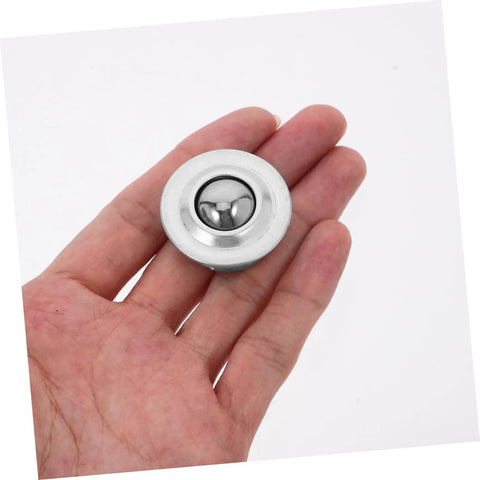 12 Pieces Mounted Bearing Casters Stainless Steel Transfer Bearings held in hand for size reference