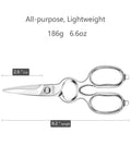 Heavy Duty 8.5 Inch Forged Stainless Steel Kitchen Shears Beast Mode Multipurpose Scissors For Food Prep And Cutting Poultry Veggies And Bones Rust Resistant Blades Durable High Hardness Kitchen Tool With Comfortable Grip, 8.2in