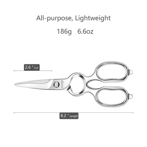 Heavy Duty 8.5 Inch Forged Stainless Steel Kitchen Shears Beast Mode Multipurpose Scissors For Food Prep And Cutting Poultry Veggies And Bones Rust Resistant Blades Durable High Hardness Kitchen Tool With Comfortable Grip, 8.2in