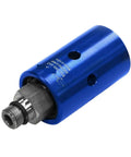 Air-Hydraulic Rotary Union 1116-090-463, blue metal body with threaded connector shown on white background