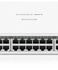 Front view of 48-Port PoE Smart-Managed Layer 2+ Gigabit Switch With 2x 10GBaseT and 2x SFP Plus, beefy 600W PoE Budget, Stackable Up To Four Units