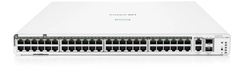 Front view of 48-Port PoE Smart-Managed Layer 2+ Gigabit Switch With 2x 10GBaseT and 2x SFP Plus, beefy 600W PoE Budget, Stackable Up To Four Units