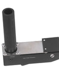 Desktop Quick Acting Holdfast Clamp Woodworking Bench Station With Hella Strong Grip Three Gear Locking System Router Hold Down Clip Solid Heavy Duty Build 20mm close-up of black metal clamp with textured handle
