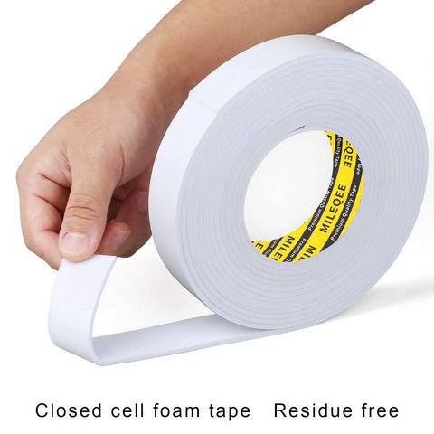 Top Shelf Eva Foam Tape White Super Sticky Cushion Roll Weatherproof Sealing Strip Heavy Duty Gasket for door windows in hand