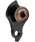 Universal Derailleur Hanger UDH For Road Gravel And Mountain Bikes In Espresso Color, CNC Machined Upgrade That Rotates Back When Crashed