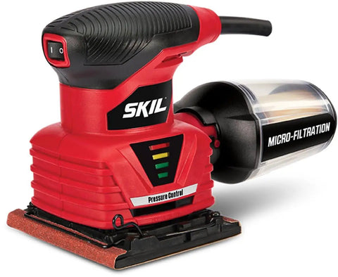 Corded Quarter Sheet Palm Sander With Solid 2 Amp Motor For Smooth Wood Refinishing And Drywall Sanding Fingertip Control Easy Glide Action