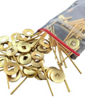 Pro Grade Brass Clock Repair Kit With 100-Piece Tapered Pins And Hand Washers For Antique Clocks And Pocket Watches, visible in packaging.