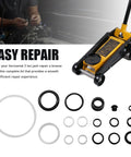 Seventeen Piece Floor Jack Seal Kit For 3 Ton Hydraulic Jacks With O Ring Seals And Oil Filler Plug Complete Rubber Sealing Rings Replacement Set For Floor Jacks