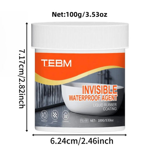 Straight Up Invisible Leak Stopper Clear Waterproof Masonry Coating For Exterior Walls And Windows, 100g container.
