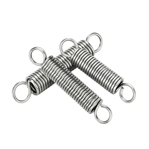 Three Ten Pack Premium 304 Stainless Steel Closed Loop Hook Extension Springs 0.3mm Wire Diameter and 35mm Length