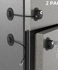 Two Pack Refrigerator Door Locks With Four Keys For Child Safety Cabinets, Freezer, No Drilling Strong 3M VHB Adhesive, Reusable