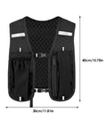 Back view of Lightweight Hydration Vest For Running And Outdoor Adventures Secure Chest Pack With Multiple Pockets Easy Access Hydration