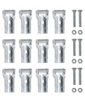 Heavy Duty End Rail T Clamps For 1-3/8 Inch Chain Link Fence Fittings, Galvanized Pipe T Connectors For 1-3/8 OD Posts, Weatherproof Steel